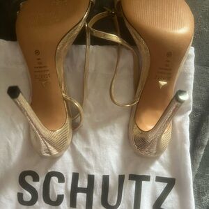 Schutz Women's Altina Ankle Strap Heeled Sandal **No Call outs**
